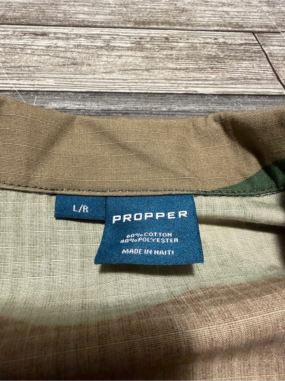 Propper Ripstop Camo Jacket Men’s L R Green Button Front - Picture 5 of 6